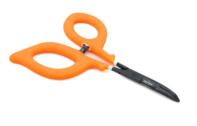 Umpqua River grip Precision Curved Scissor Forcep 6" Orange Forceps