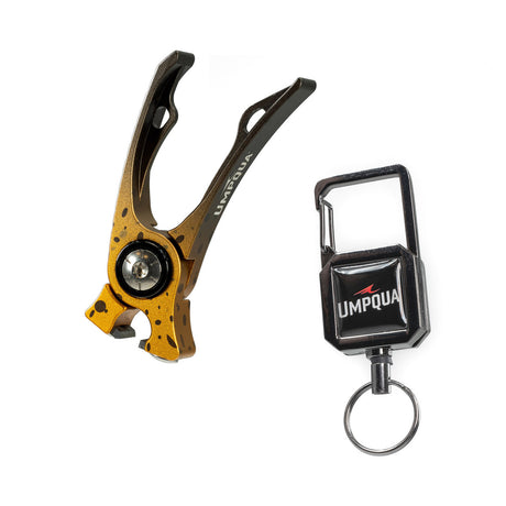 Umpqua Riverrun Combo Retractor/Nipper Artist Series Brown Trout/ Gunmetal Fly Fishing Accessories