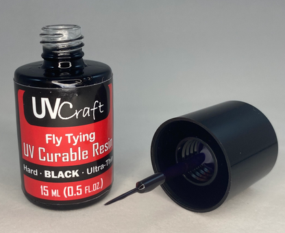 UV Craft Black Ultra-Thin UV Resin - .5 fl.oz. Brush Bottle Cements, Glue, Epoxy