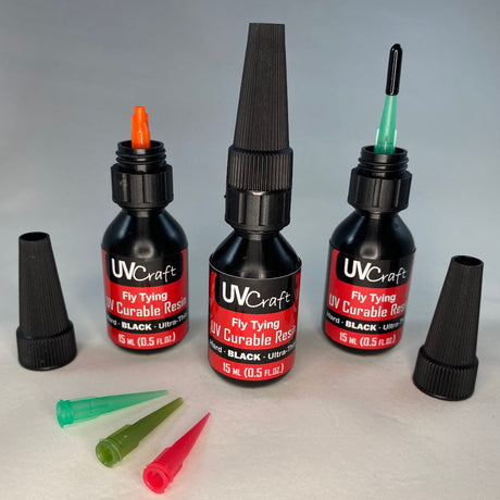 UV Craft - Hard - Black - Ultra-thin UV Resin - .5 luer lock squeeze bottle Cements, Glue, Epoxy