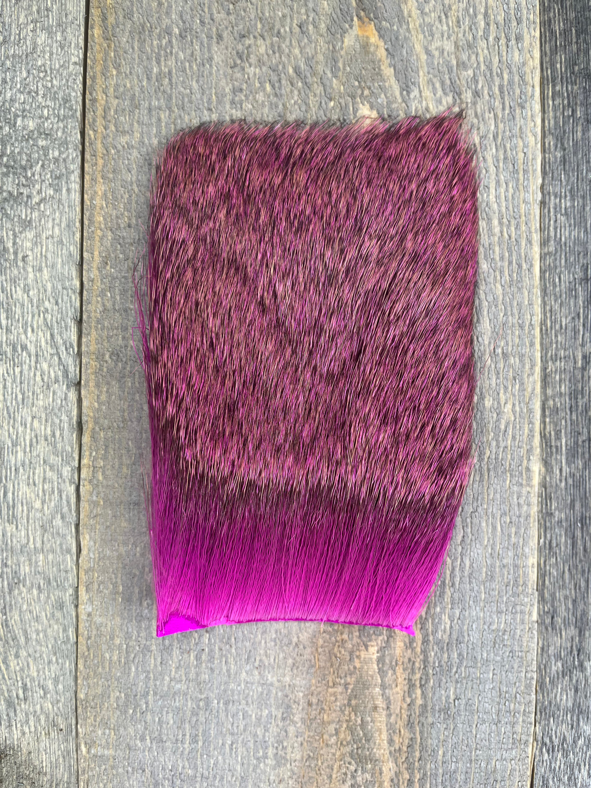 Varner's Big Bug Deer Hair 3" x 4" Patch - Late Season Grade #1 Fl. Fuchsia Deer Hair
