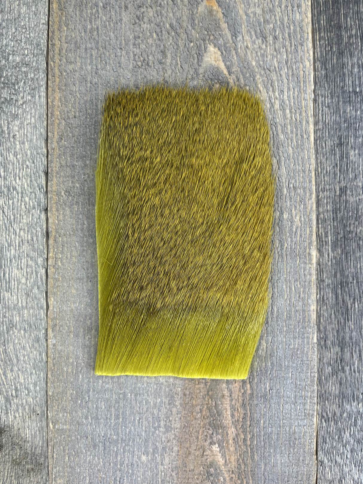 Varner's Big Bug Deer Hair 3" x 4" Patch - Late Season Grade #1 Golden Olive Deer Hair