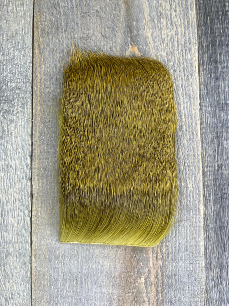 Varner's Big Bug Deer Hair 3" x 4" Patch - Late Season Grade #1 Sculpin Olive Deer Hair