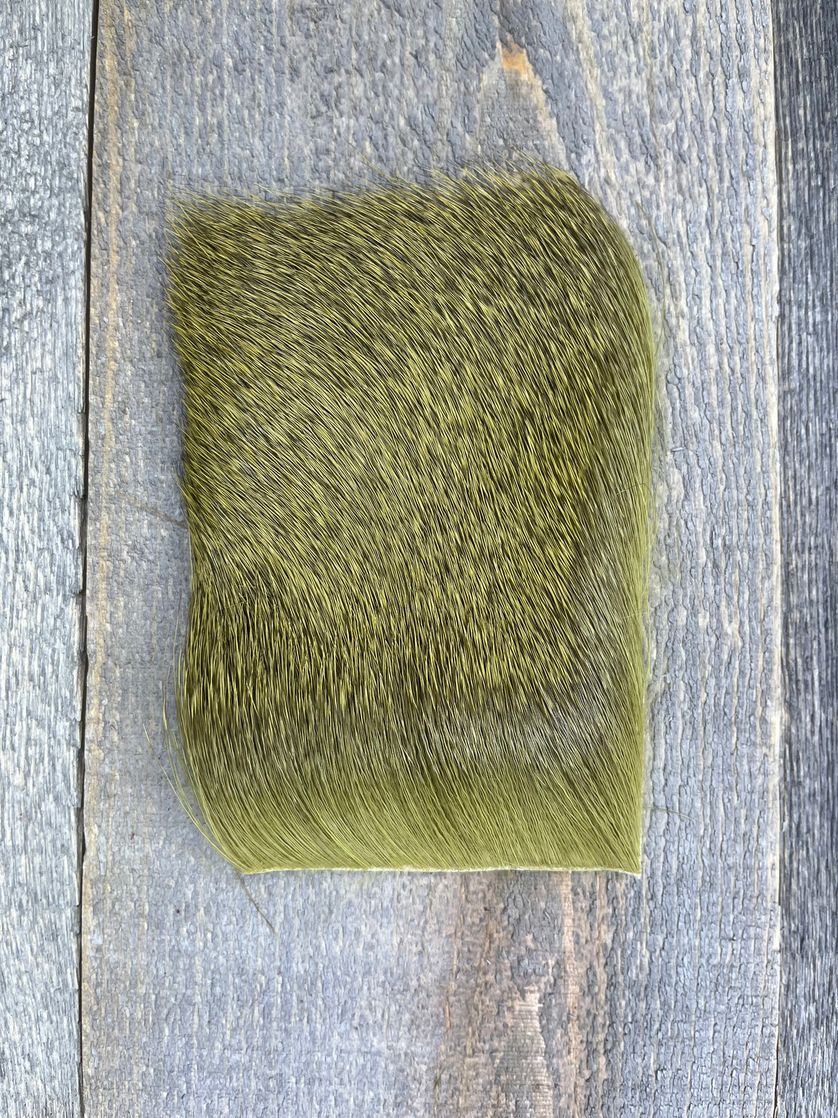 Varner's Big Bug Deer Hair 3" x 4" Patch - Late Season Grade #2 Dark Olive Deer Hair