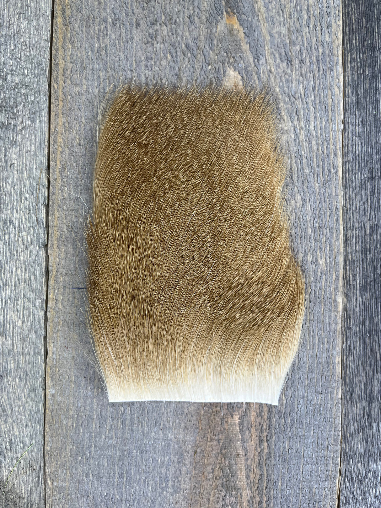 Varner's Big Bug Deer Hair 3" x 4" Patch - Late Season Grade #2 Ginger Bleach Deer Hair