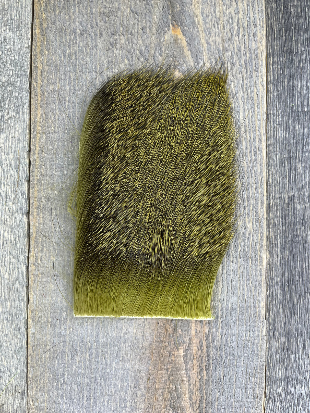 Varner's Big Bug Deer Hair 3" x 4" Patch - Late Season Grade #2 Olive Deer Hair