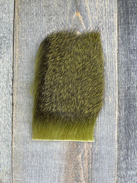 Varner's Big Bug Deer Hair 3" x 4" Patch - Late Season Grade #2 Olive Deer Hair