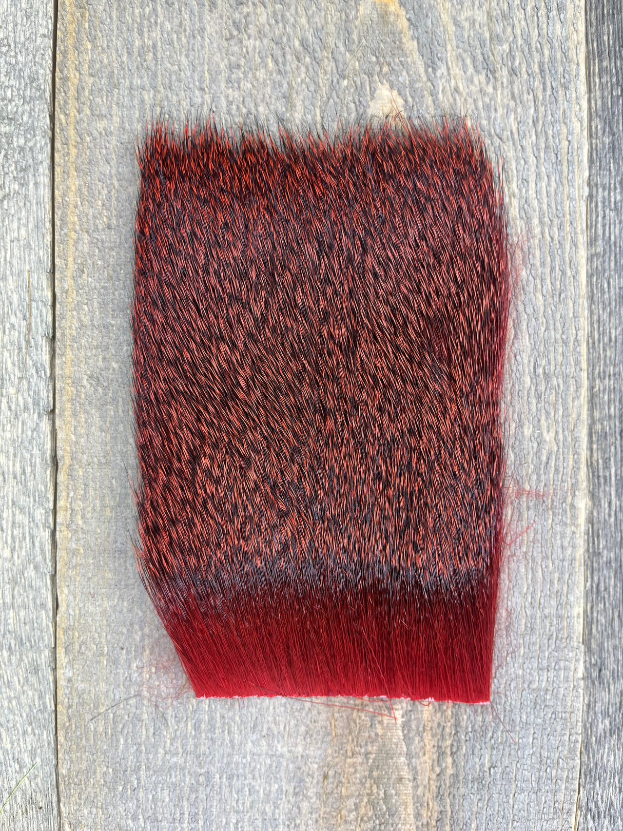 Varner's Big Bug Deer Hair 3" x 4" Patch - Late Season Grade #2 Red Deer Hair