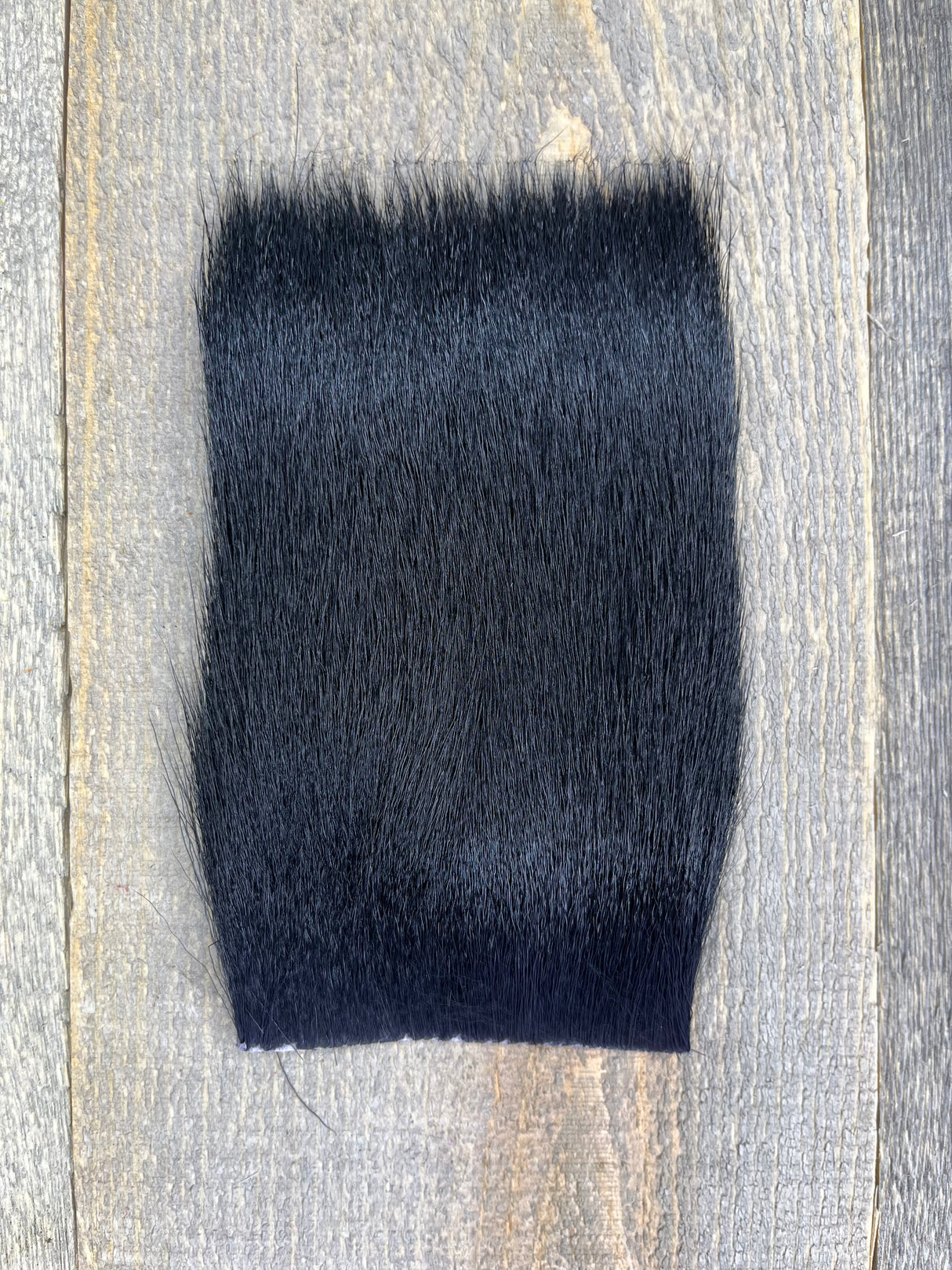 Varner's Big Bug Deer Hair 3" x 4" Patch - Mid Season Grade #2 Black Deer Hair