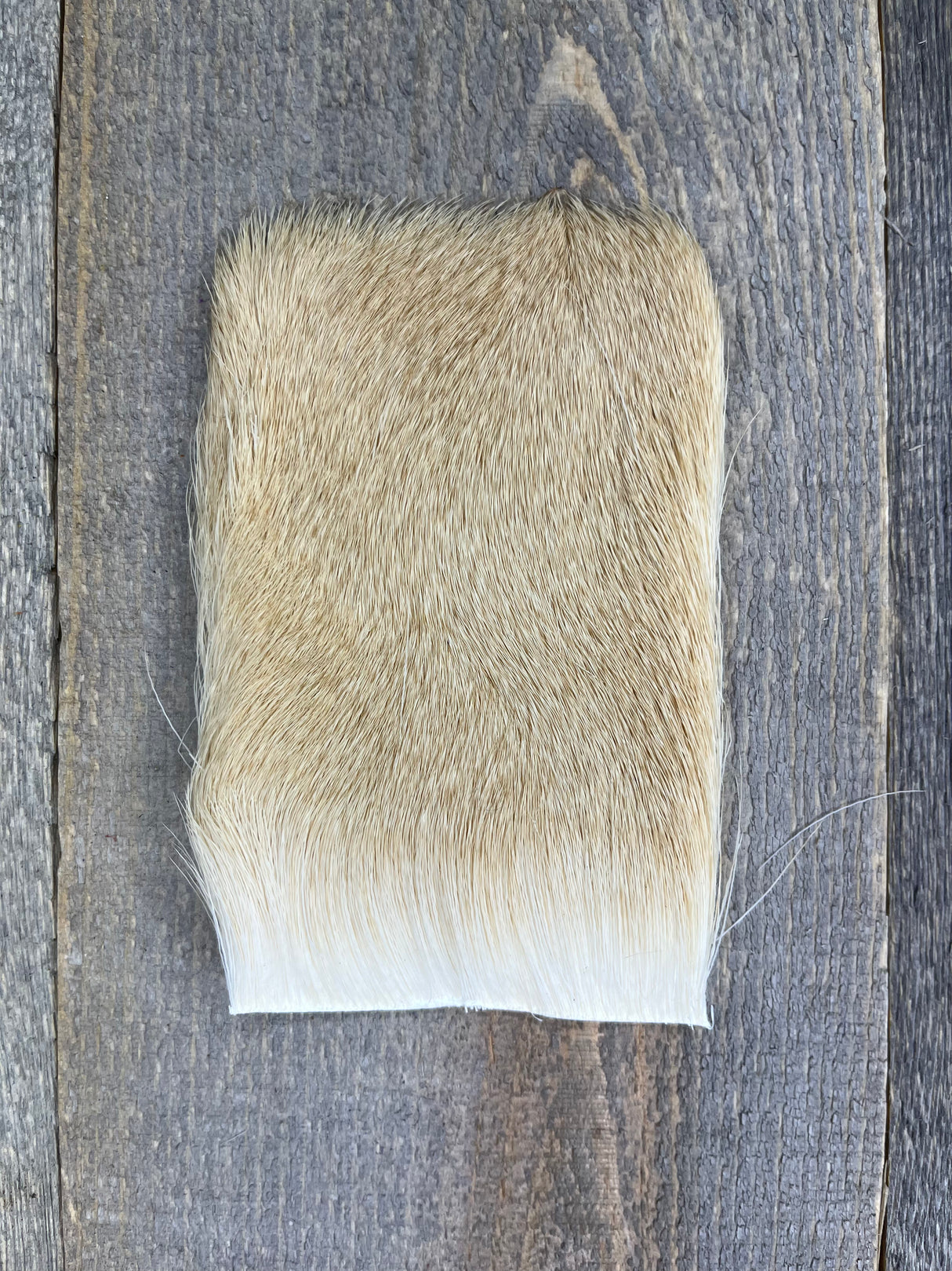 Varner's Big Bug Deer Hair 3" x 4" Patch - Mid Season Grade #2 Bleached Deer Hair