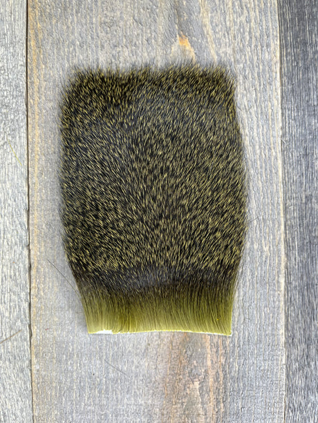 Varner's Big Bug Deer Hair 3" x 4" Patch - Mid Season Grade #2 Olive Deer Hair