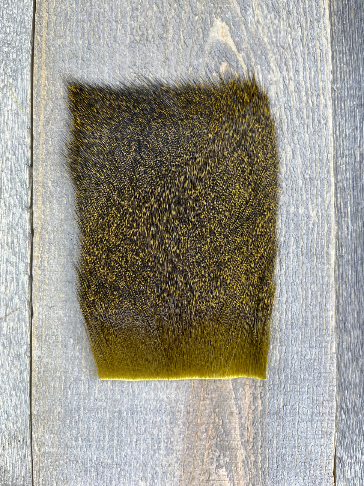 Varner's Big Bug Deer Hair 3" x 4" Patch - Mid Season Grade #2 Sculpin Olive Deer Hair