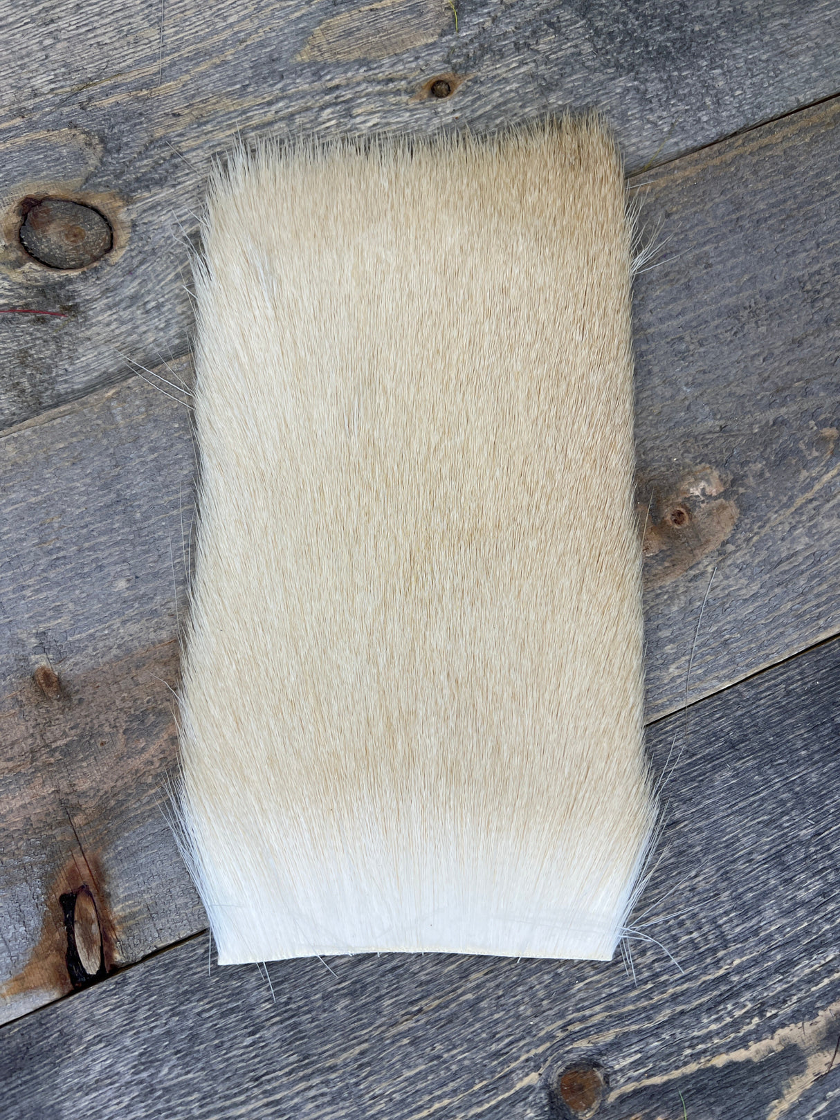 Varner's Big Bug Deer Hair 4" x 8" Patch - Late Season Grade #1 Bleached Deer Hair