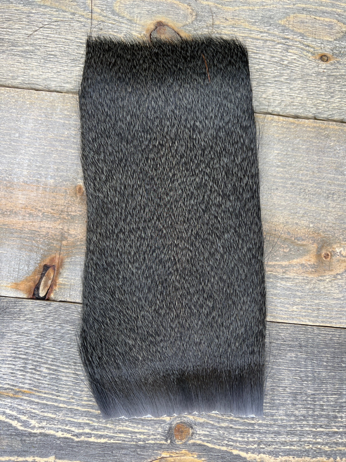 Varner's Big Bug Deer Hair 4" x 8" Patch - Late Season Grade #2 Charcoal Gray Deer Hair