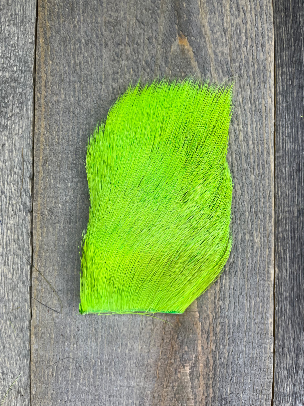 Varner's Deer Belly Hair Chartreuse Deer Hair