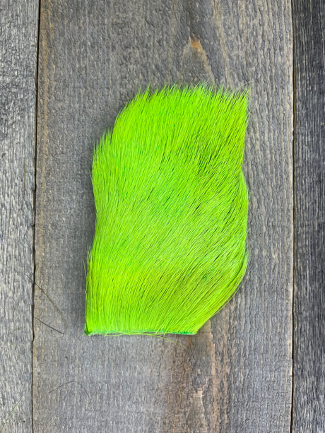 Varner's Deer Belly Hair Chartreuse Deer Hair