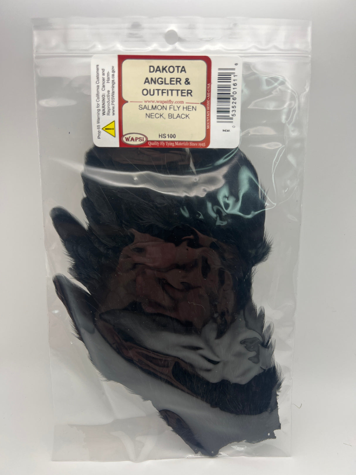 Wapsi Salmon Fly Hen Neck Black Hen Hackle