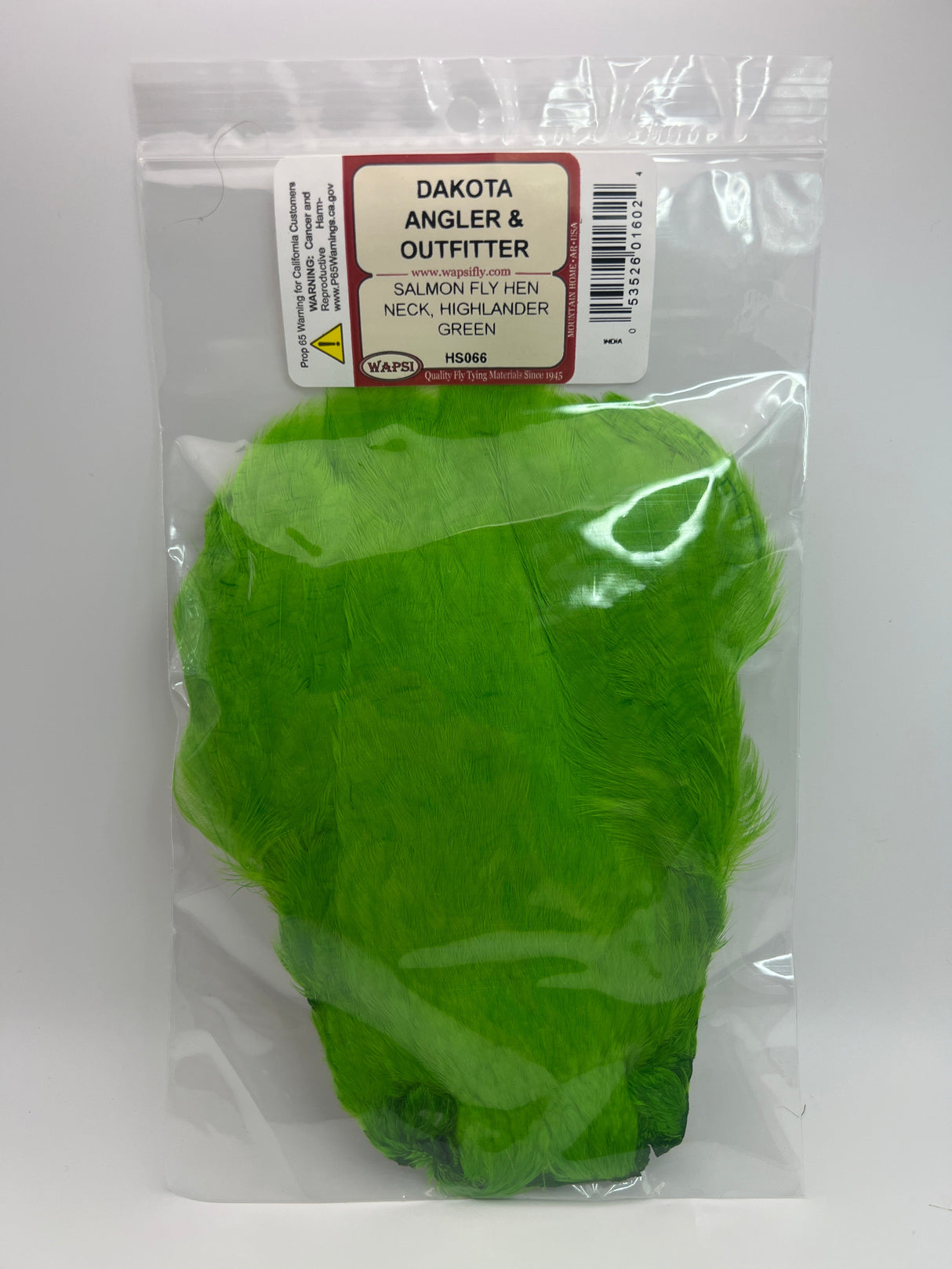 Wapsi Salmon Fly Hen Neck Highlander Green Hen Hackle