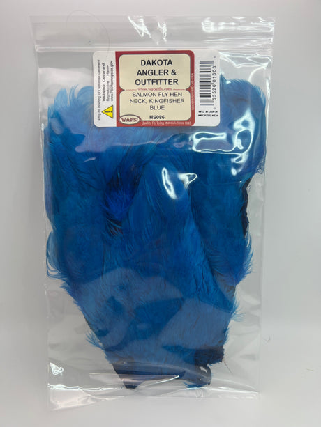 Wapsi Salmon Fly Hen Neck Kingfisher Blue Hen Hackle