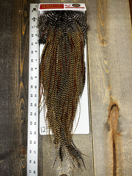 Whiting Bronze Grade Saddle Cree #12 Dry Fly Hackle