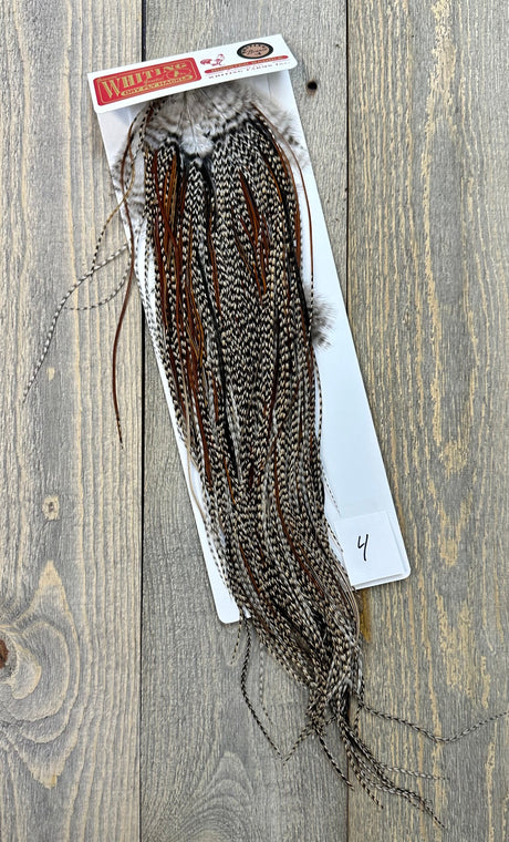 Whiting Bronze Grade Saddle Cree #4 Dry Fly Hackle