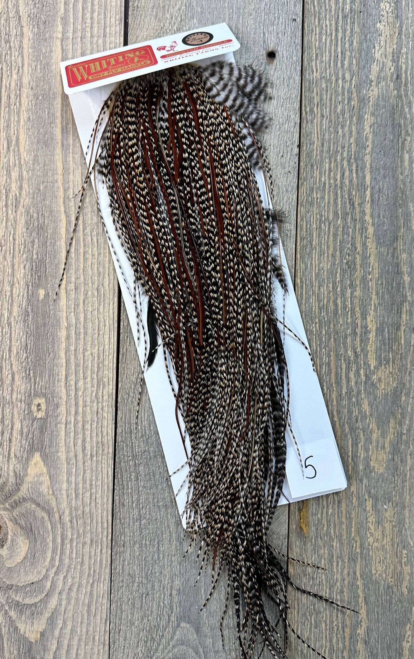 Whiting Bronze Grade Saddle Cree #5 Dry Fly Hackle