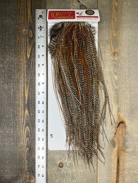 Whiting Bronze Midge Saddle Cree #5 Dry Fly Hackle