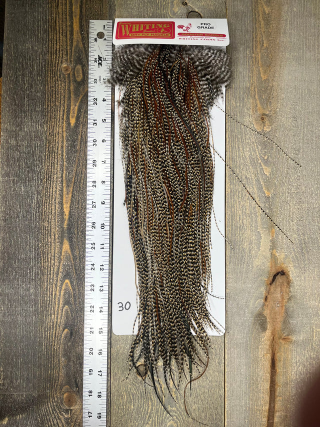 Whiting Pro Grade Midge Saddle Cree #30 Dry Fly Hackle
