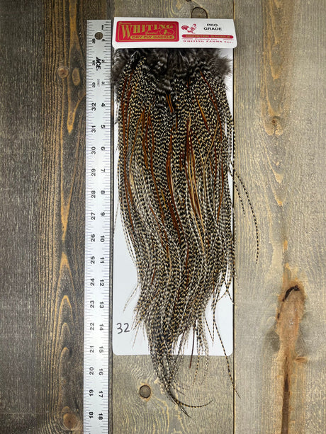 Whiting Pro Grade Midge Saddle Cree #32 Dry Fly Hackle