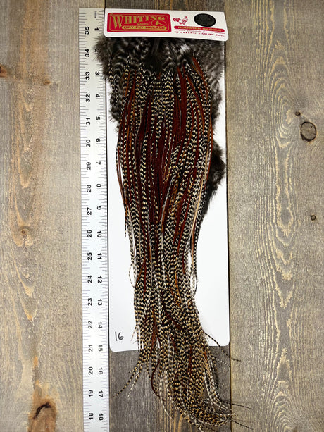 Whiting Silver Grade Saddle Cree #16 Dry Fly Hackle