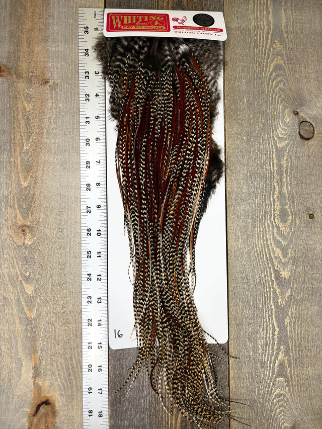 Whiting Silver Grade Saddle Cree #16 Dry Fly Hackle
