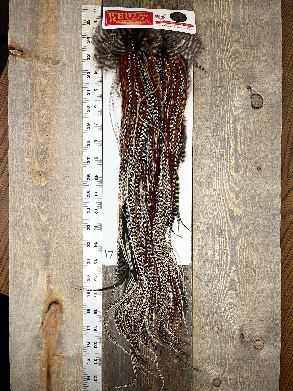 Whiting Silver Grade Saddle Cree #17 Dry Fly Hackle