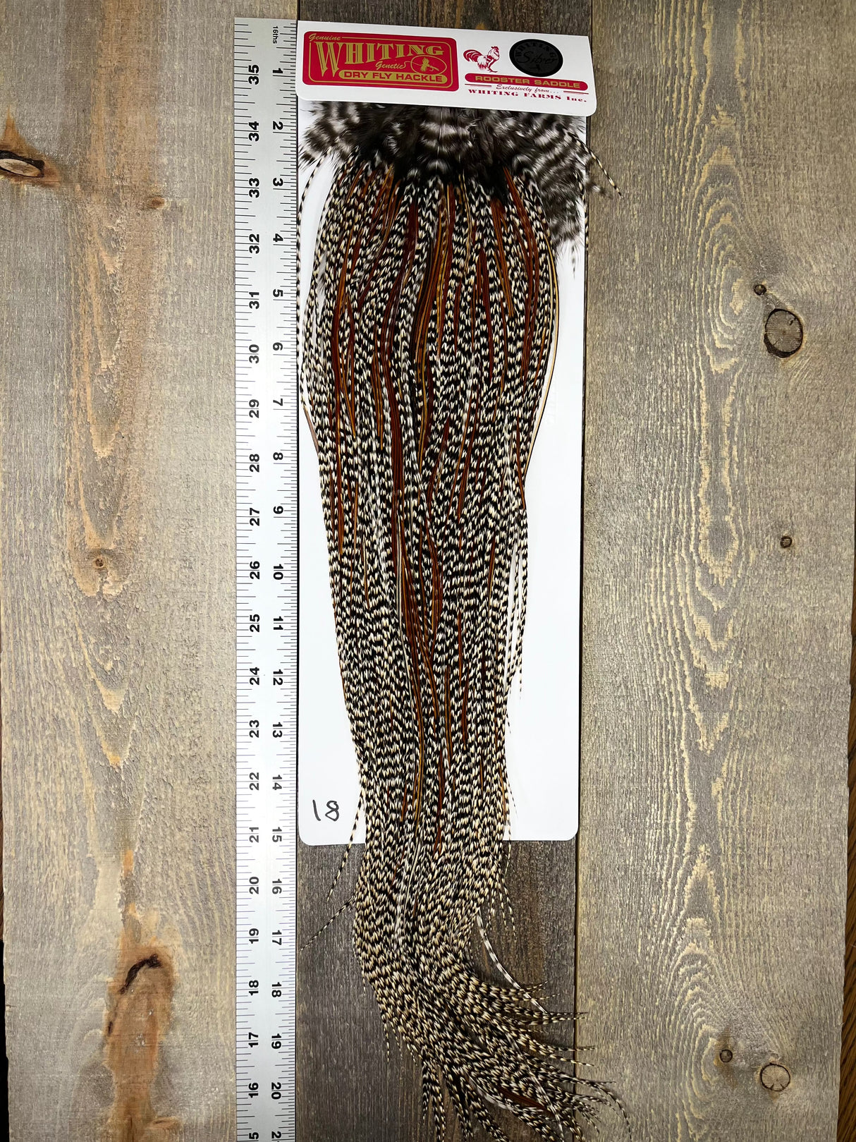 Whiting Silver Grade Saddle Cree #18 Dry Fly Hackle