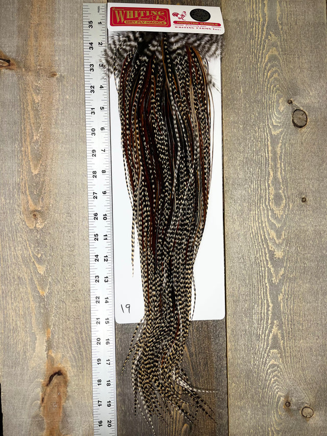 Whiting Silver Grade Saddle Cree #19 Dry Fly Hackle