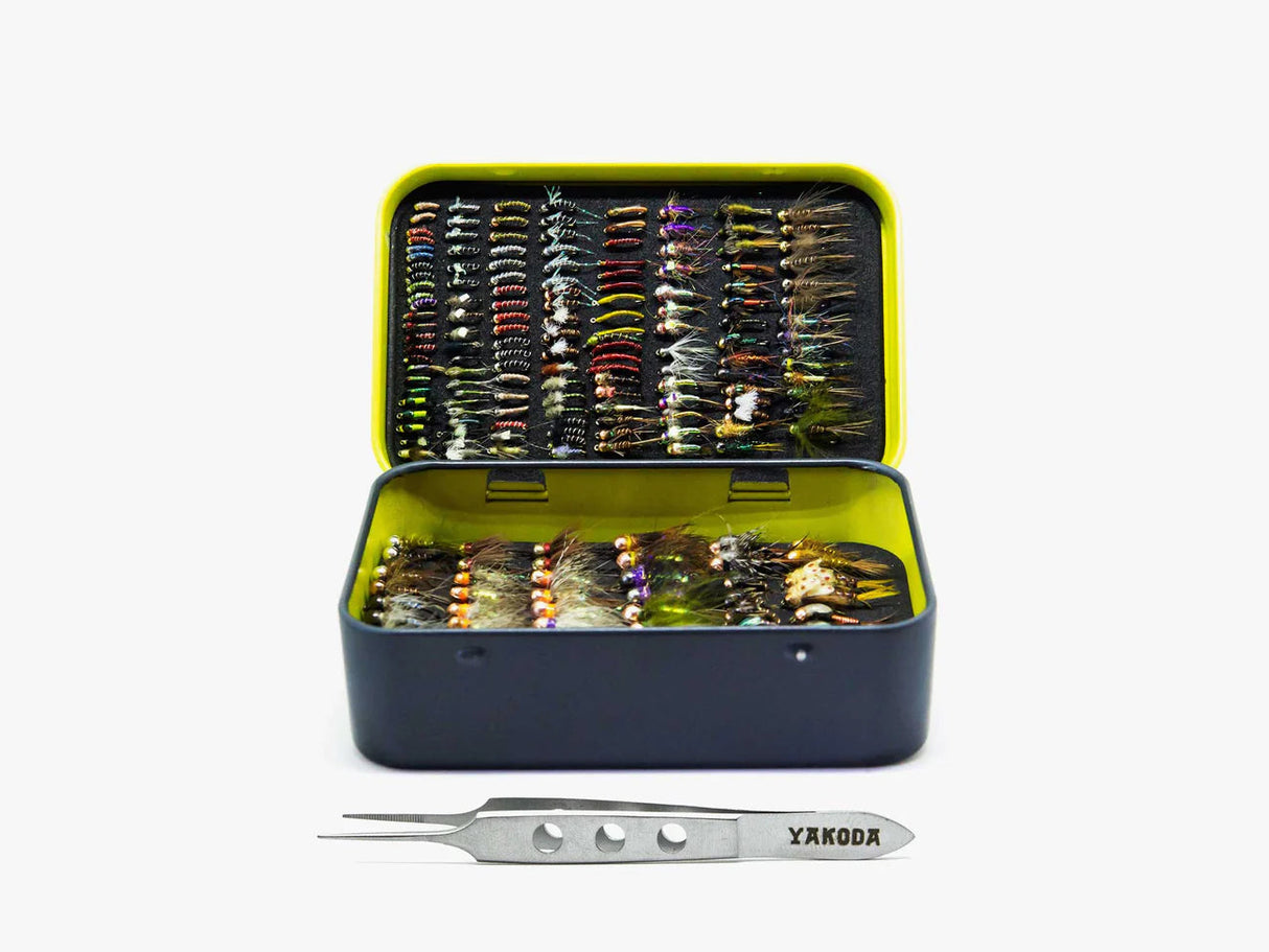 Yakoda Fly Tin Combo with Tweezer Fly Box