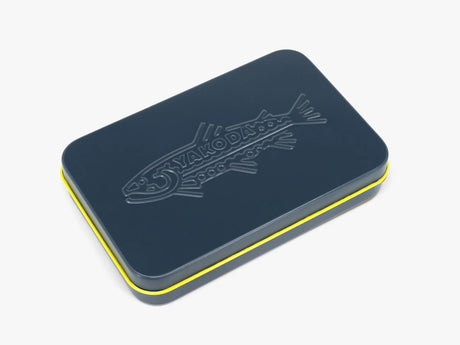 Yakoda Slim Tin Magnet Combo with Tweezer Shale/Chartreuse Fly Box