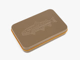 Yakoda Slim Tin Magnet Combo with Tweezer Silt/Orange Fly Box