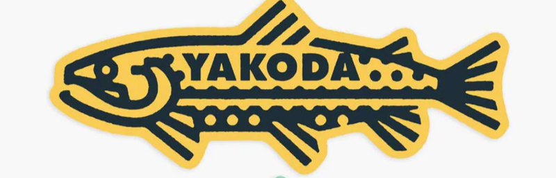 Yakoda Stickers Trout Logo- Gold Stickers