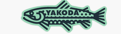 Yakoda Stickers Trout Logo- Teal Stickers