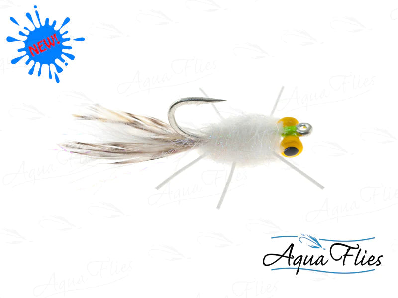 Yellow Eye Casa Blanca Crab White / 2 Saltwater Flies