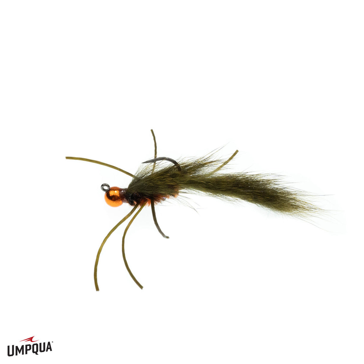 Zirdle Bug Jig Orange/Olv / 8 Trout Flies