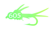 605 Fly Decal/Sticker Chartreuse Default Stickers