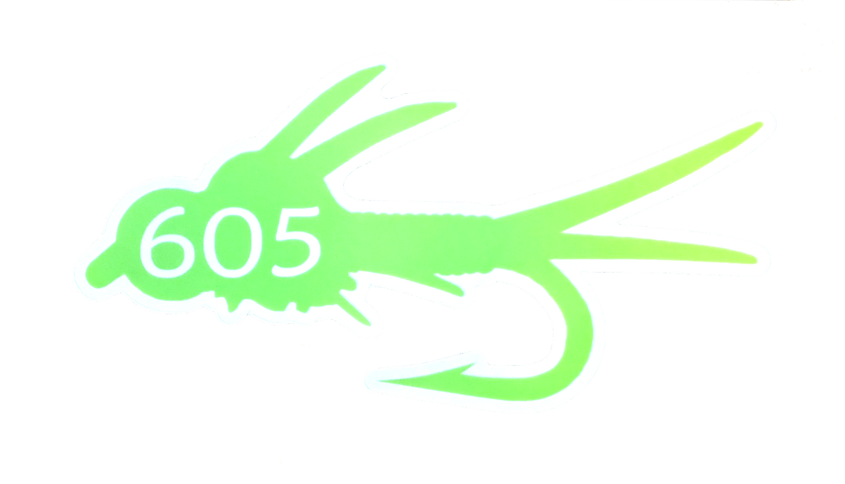 605 Fly Decal/Sticker Chartreuse Default Stickers