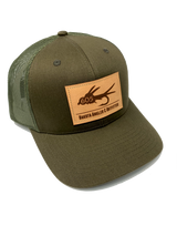 605 Fly Leather Patch Cap Olive Hats, Gloves, Socks, Belts