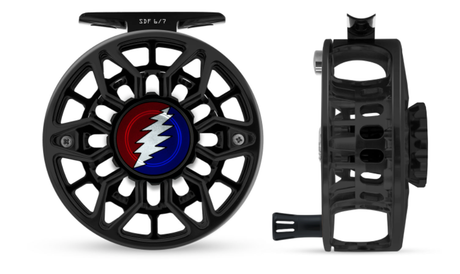 Abel SDF Reel - Grateful Dead Bolt - Black Ported 6/7 Fly Reel