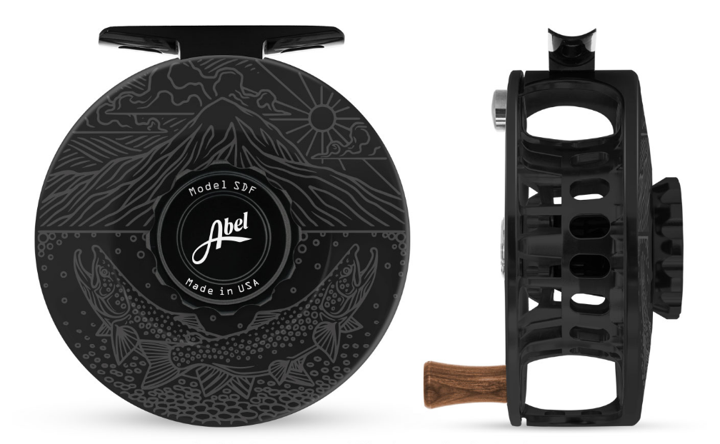 Abel SDF Reel - Underwood Ridge Risers - Black 4/5 Fly Reel