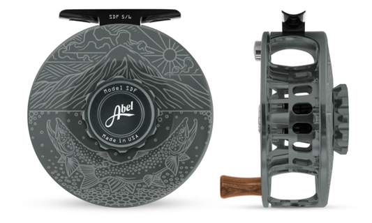 Abel SDF Reel - Underwood Ridge Risers - Slate Gray 5/6 Fly Reel