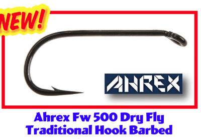 Ahrex FW 500 Dry Fly Traditional Barbed Hook 24 pack Hooks
