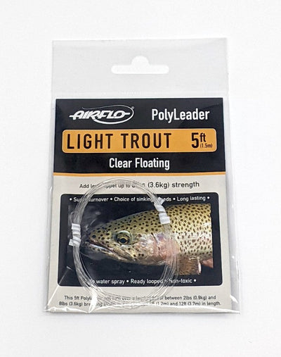 Airflo Light Trout Polyleader 5' Clear Float Fly Line