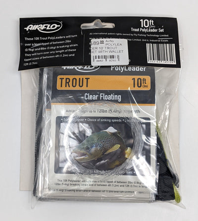 Airflo Polyleader 10' Trout Set With Wallet Sinking Leader